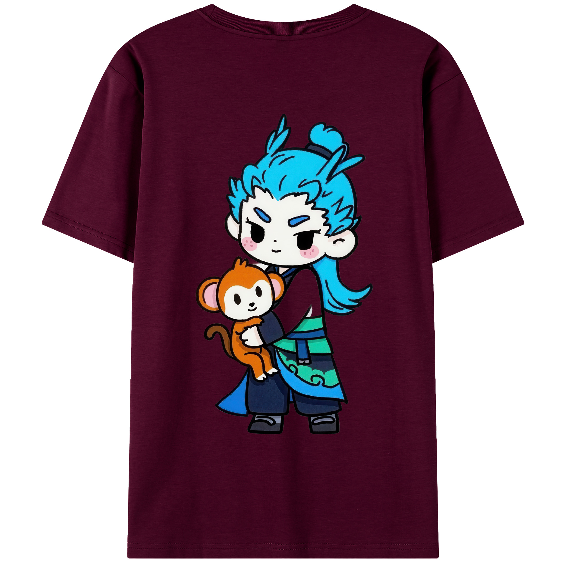 （画像用） Ne Zha 2 ナタ 魔童の大暴れ レディース半袖Tシャツ(バックプリント)